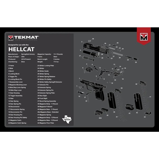 TekMat Spriengfield Hellcat Gun Cleaning Mat