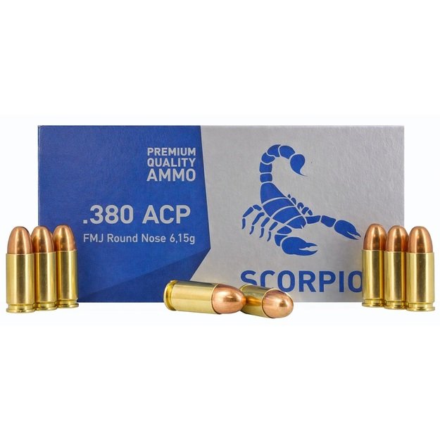 Šoviniai STV Scorpio .380AUTO 95grs, FMJ