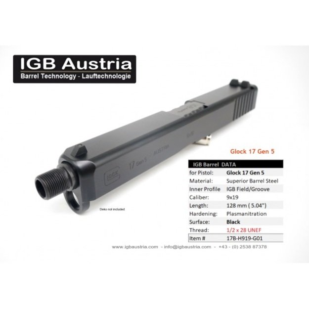 Sriegtas vamzdis Glock 17 GEN5 9x19 3