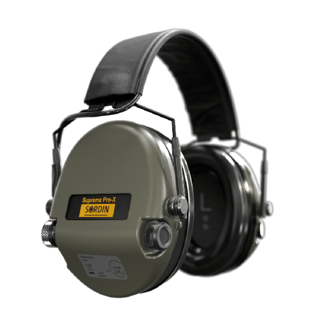 Sordin Supreme Pro-X-3B Slim SFA taktinės ausinės žalios