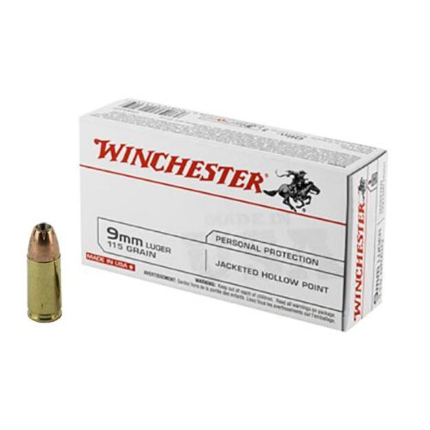 9x19mm Luger, Winchester 115gr