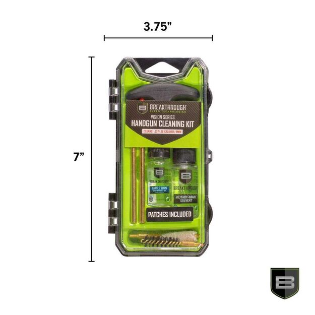 Breakthrough Clean Technologies Vision Series Pistoleto valymo rinkinys, 357, .38 Caliber & 9mm