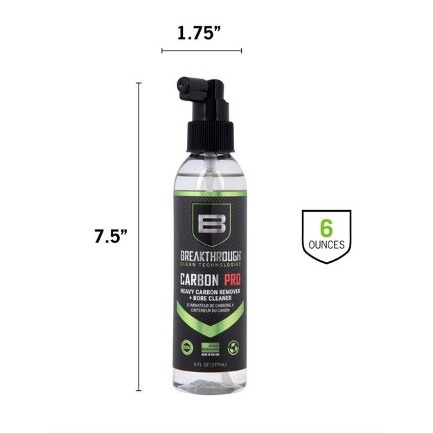 Breakthrough Clean Heavy Carbon Remover - Gun Barrel and Bore Cleaner - All Purpose Degreaser - 6oz Bottle, Clear