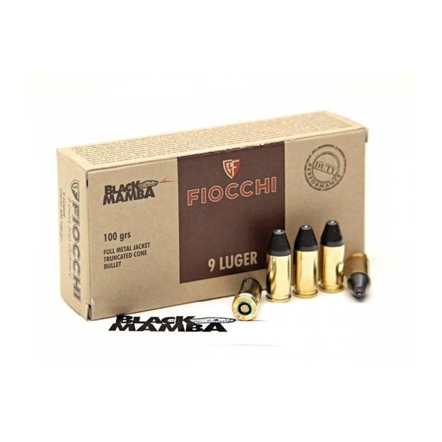 9x19mm, Luger, FIOCCHI, 100gr, Back Mamba