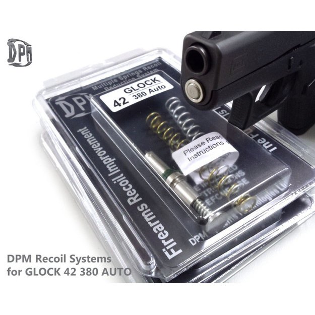 DPM SYSTEMS mechaninė atatrankos sumažinimo sistema GLOCK 43 ir 43X pistoletams