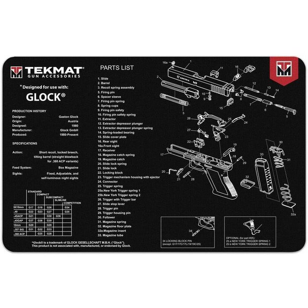 TekMat Glock Gun Cleaning Mat